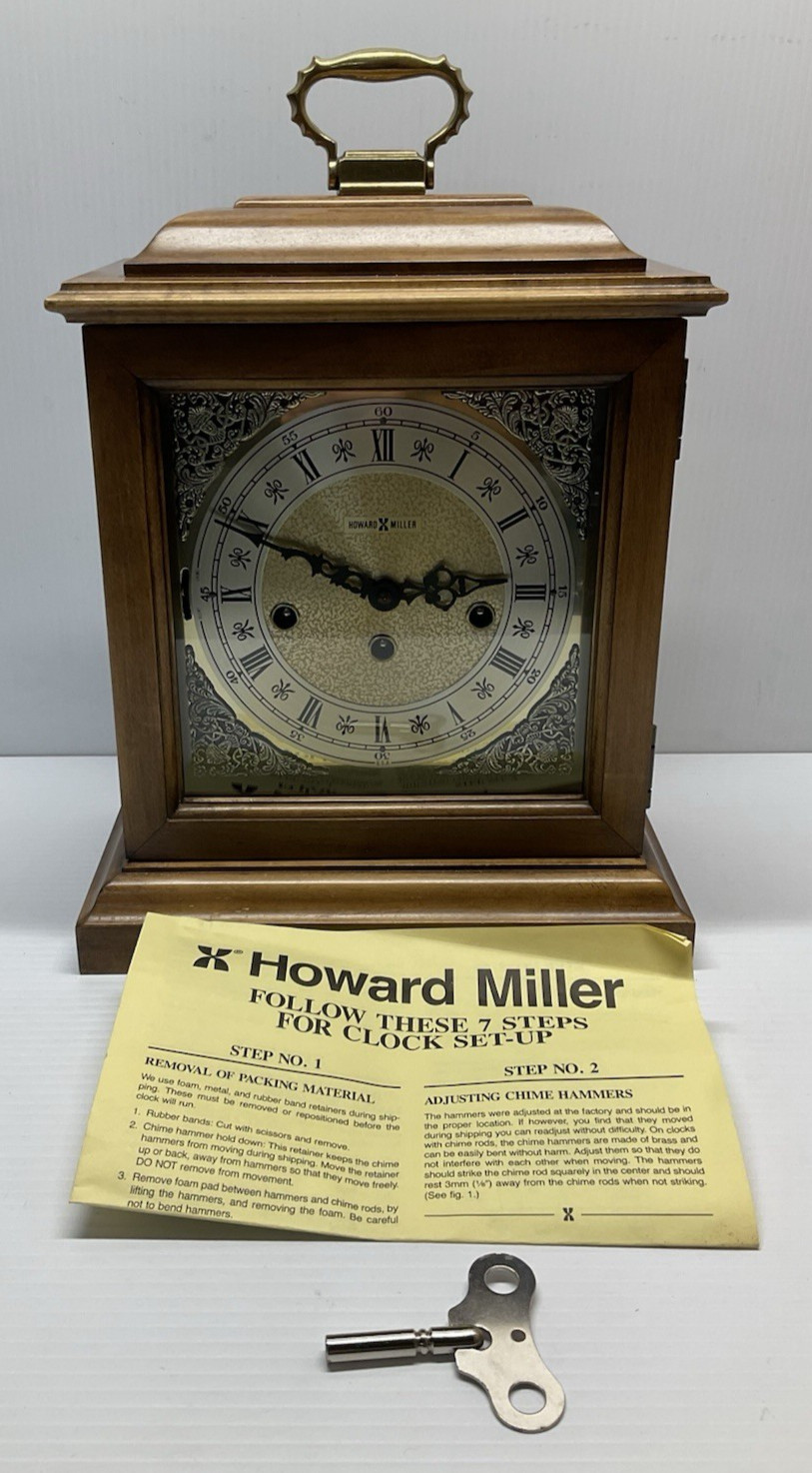 Howard Miller 340-020 Mechanical Wood Mantel Clock Westminster Chime Tested