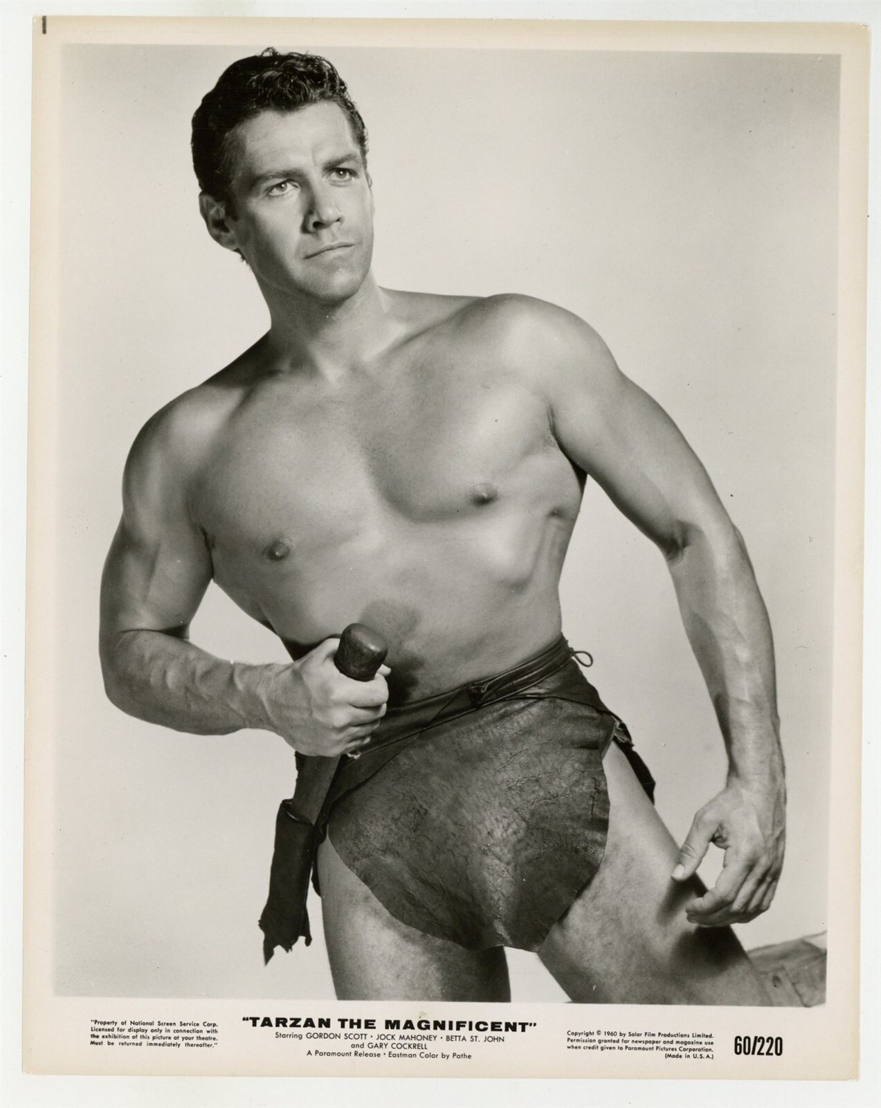 Tarzan The Magnificent 1960 Gay Pulp Beefcake Portrait 8x10 Male Physique Photo Tarzan The Magnificent 1960 Gay Pulp Beefcake Portrait 8x10 Male Physique Photo