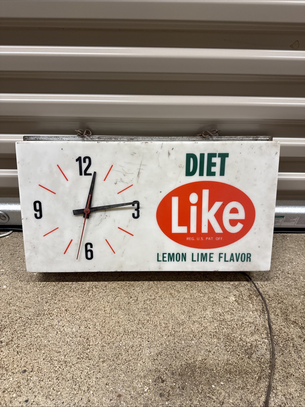 Vintage DIET LIKE SOLDA LEMON LIME backlit clock 60s BARN FIND READ