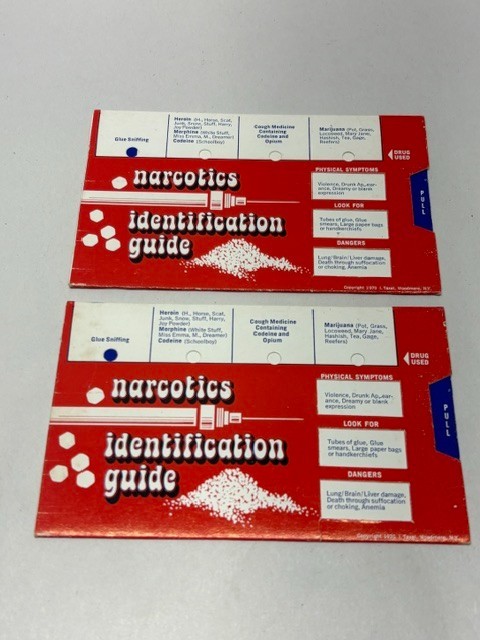 Vintage Providence Police Dept 1970 Narcotics Identification Guide slide charts Vintage Providence Police Dept 1970 Narcotics Identification Guide slide charts