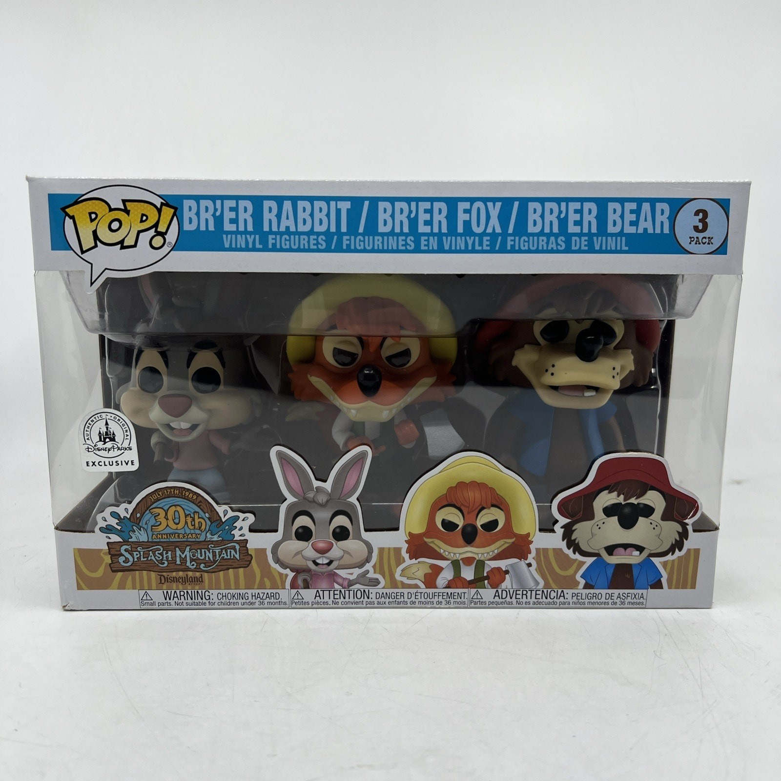 Funko Pop Vinyl Disney Disneyland Splash Mountain 30th Anniversary 3-Pack