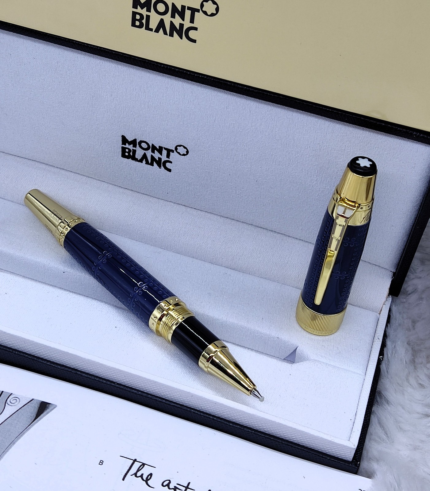 Montblanc Antoine de Saint Exupery Writers Edition Rollerball Pen Blue/Gold