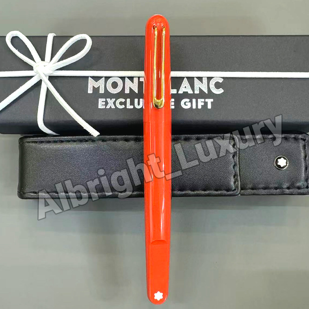 MONTBLANC M Marc Newson Red Resin Gold Trim Magnetic Cap Fountain Pen VIP Gift MONTBLANC M Marc Newson Red Resin Gold Trim Magnetic Cap Fountain Pen VIP Gift