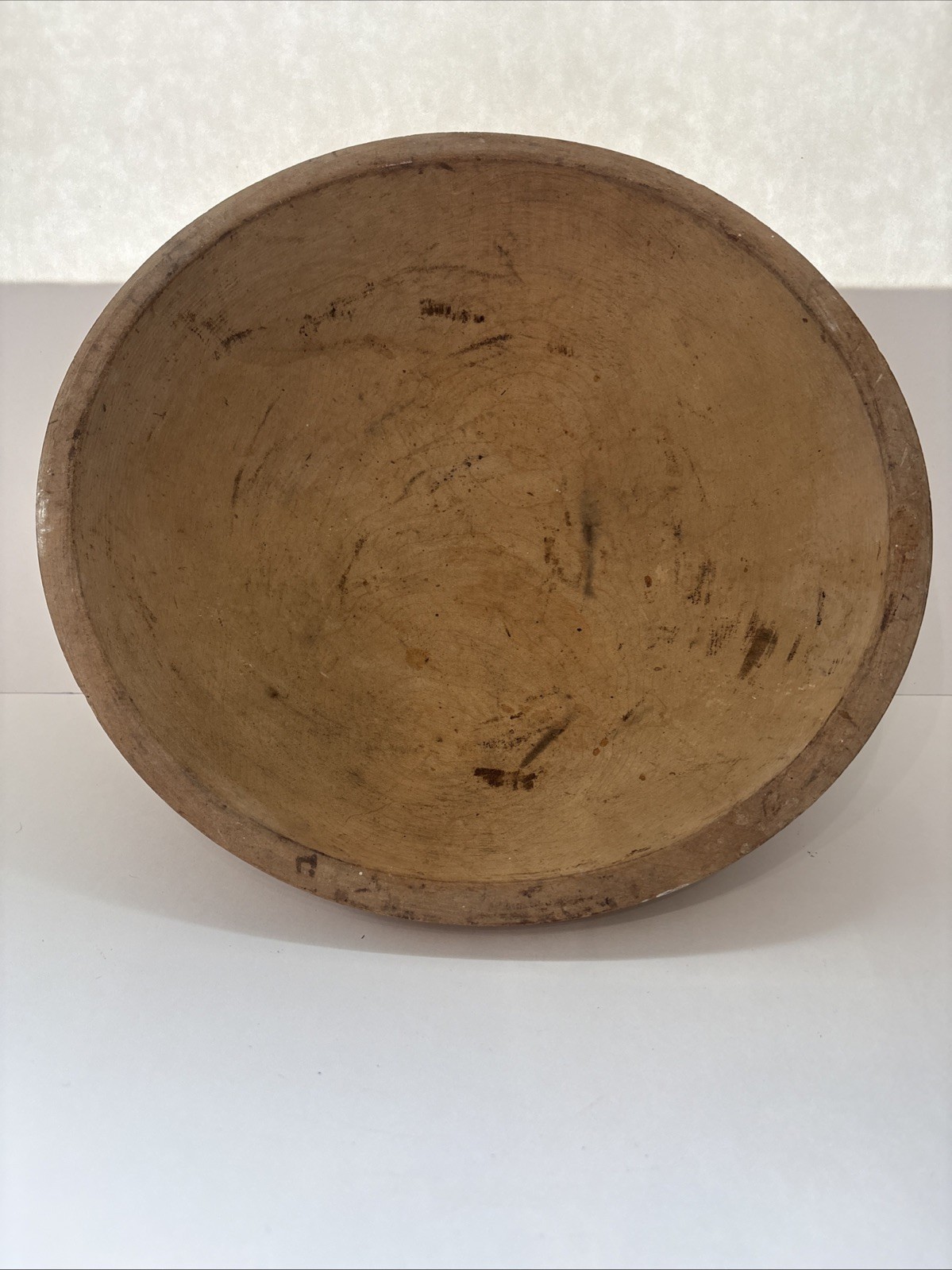 Antique Vtg Munising Primitive Rustic Wooden Dough Bowl 10.5” X 11 Slightly Oval Antique Vtg Munising Primitive Rustic Wooden Dough Bowl 10.5” X 11 Slightly Oval