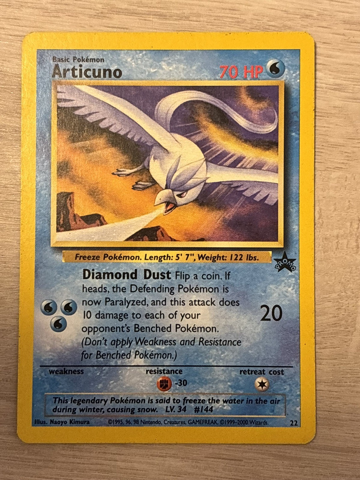 Pokemon TCG Articuno #22 WOTC Black Star Promo