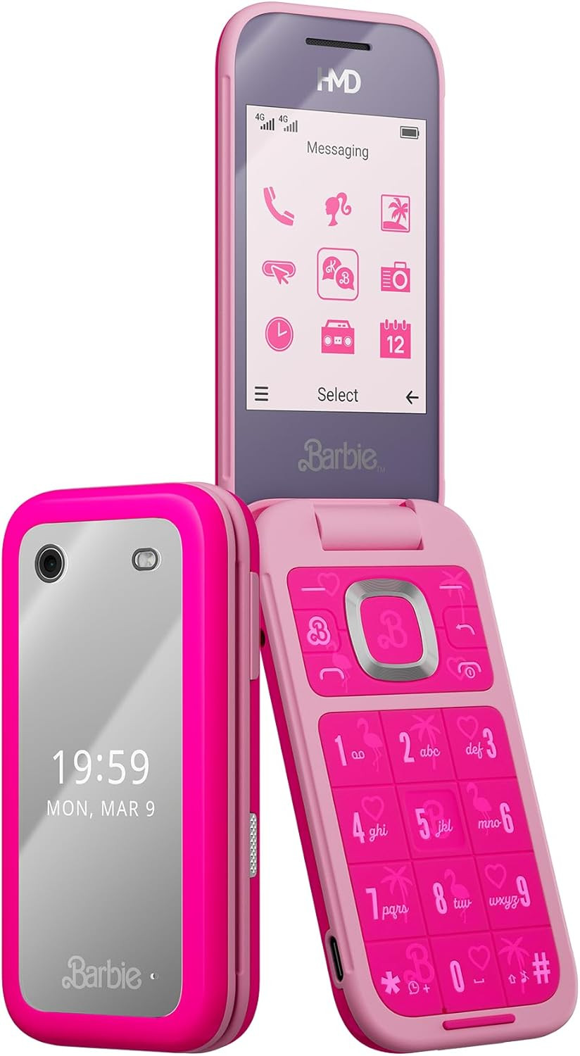 Barbie Phone | Flip | Unlocked | International Version | Pink Barbie Phone | Flip | Unlocked | International Version | Pink