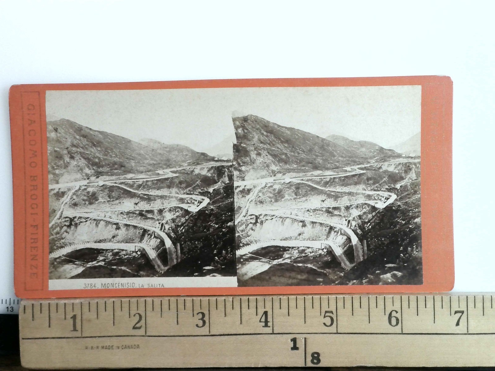 Moncenisio La Salita Stereoview Giacomo Brogi Firenze c1870 Italy Mountain Road Moncenisio La Salita Stereoview Giacomo Brogi Firenze c1870 Italy Mountain Road