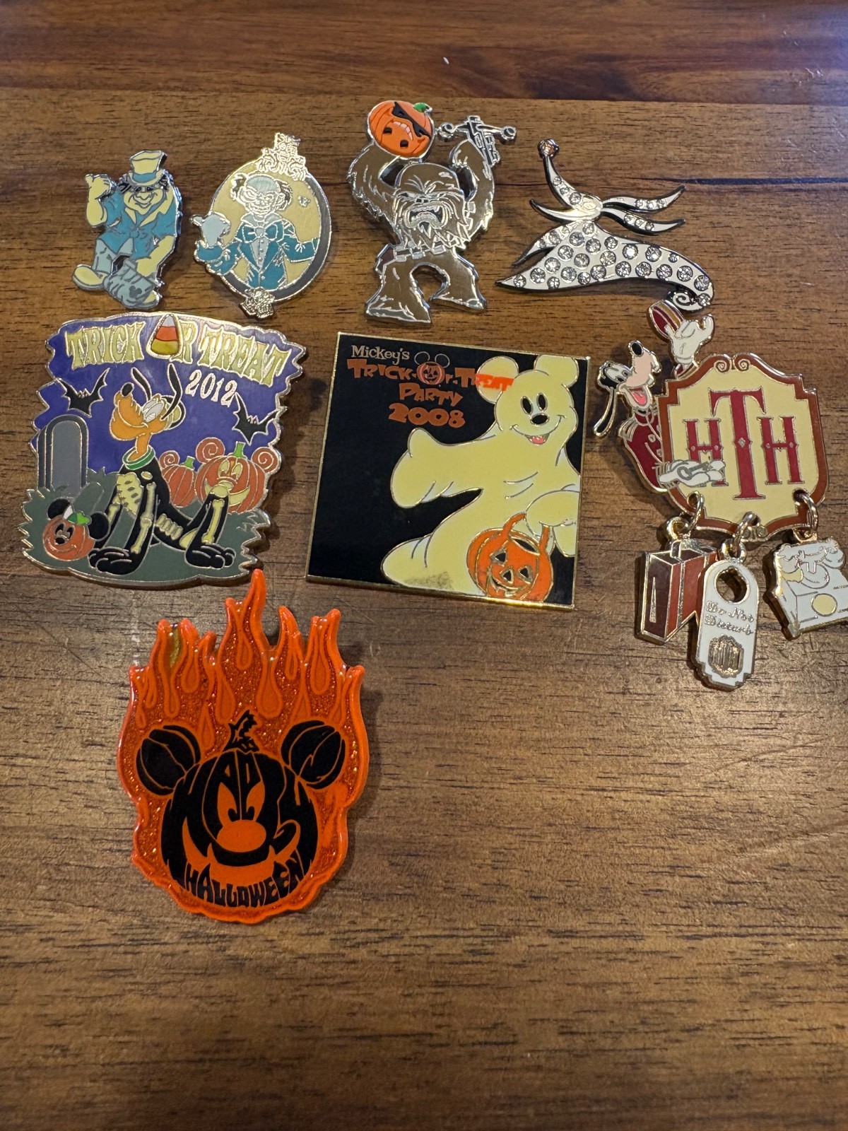 Disney Halloween Pin 8pc LE 2000 Tower of Terror Haunted Mansion Zero Star Wars