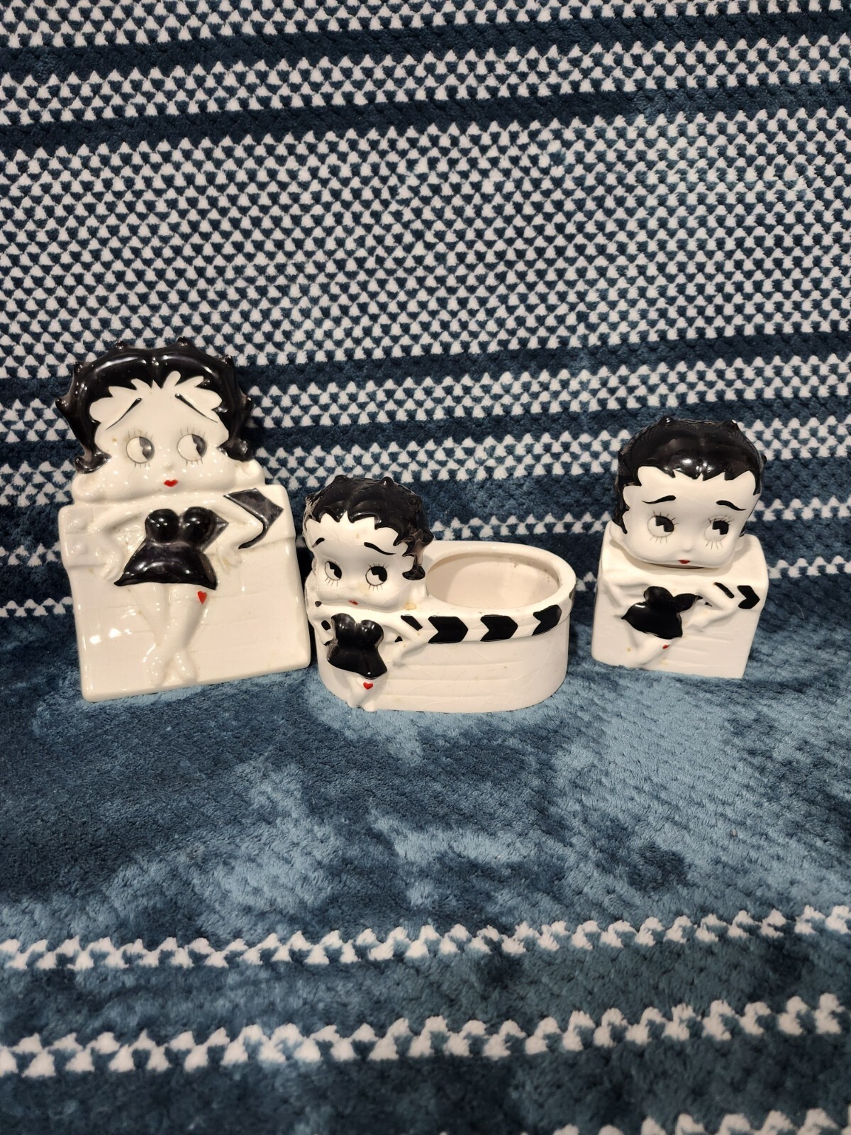 Vintage Super Rare Betty Boop Black And White Kitchen Table Set of 3