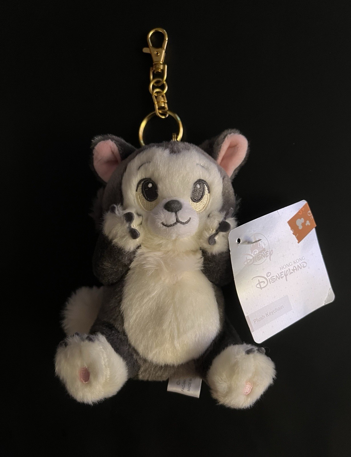 Figaro Plush Keychain. HK Disneyland Exclusive