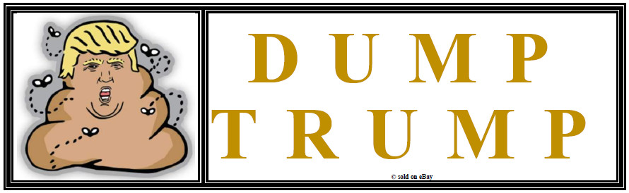 anti Trump: DUMP TRUMP political sticker