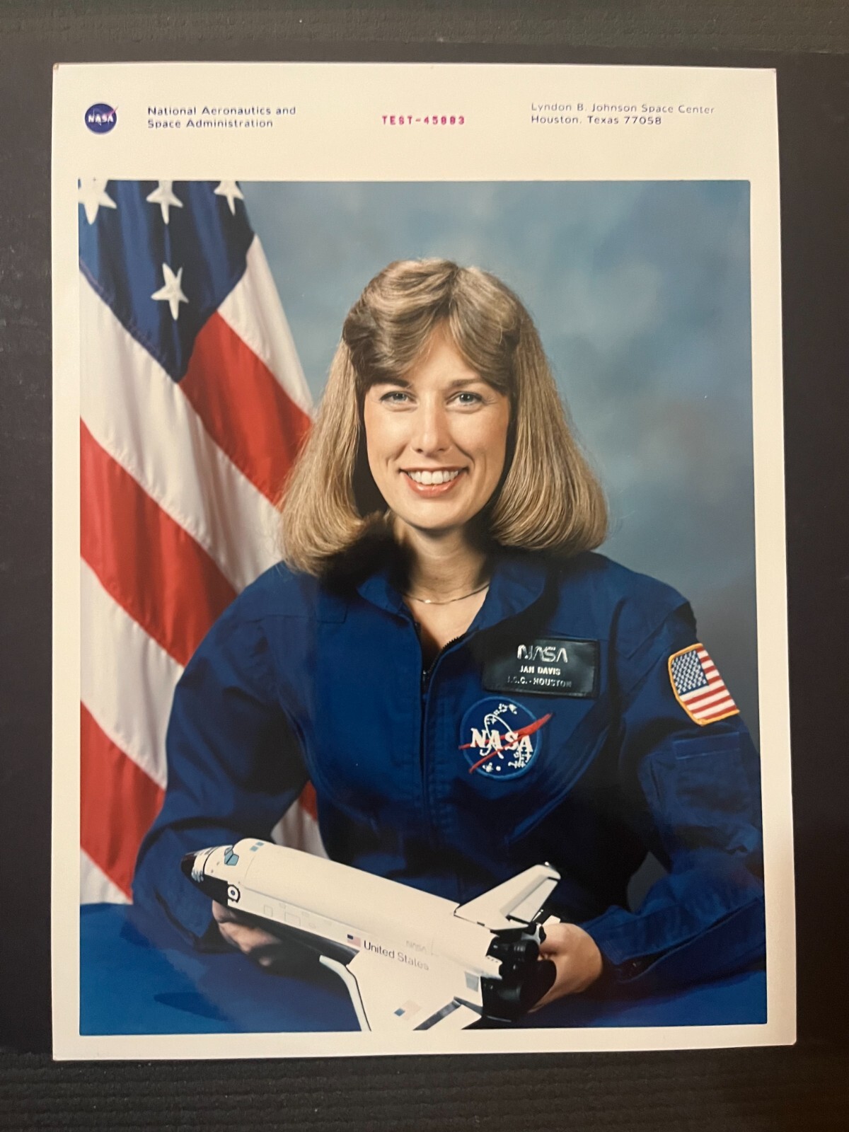 Vintage JSC NASA Kodak Photo Red Serial TEST-45883 Nancy Jan Davis Vintage JSC NASA Kodak Photo Red Serial TEST-45883 Nancy Jan Davis