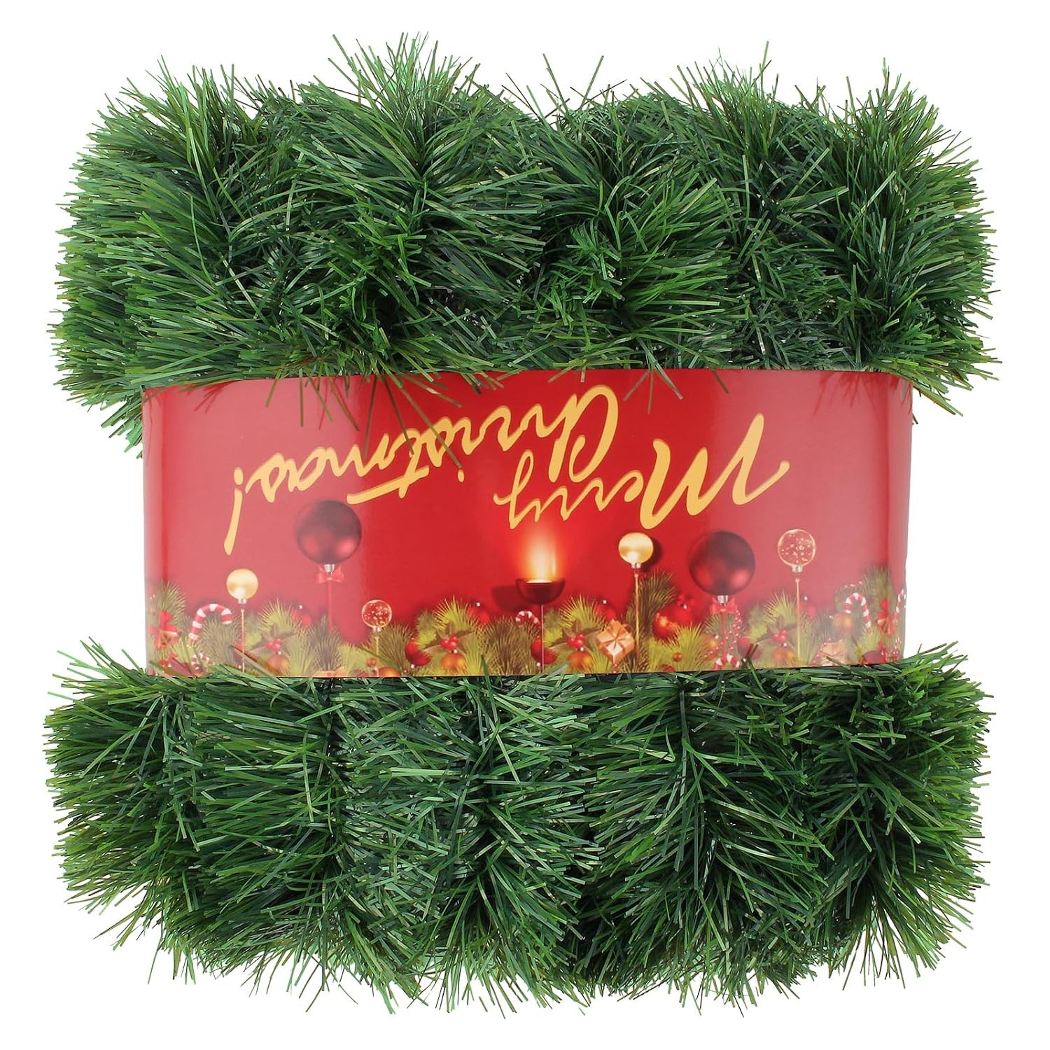 50FT Green Christmas Garland Decorations, Christmas Artificial Pine Greenery Gar