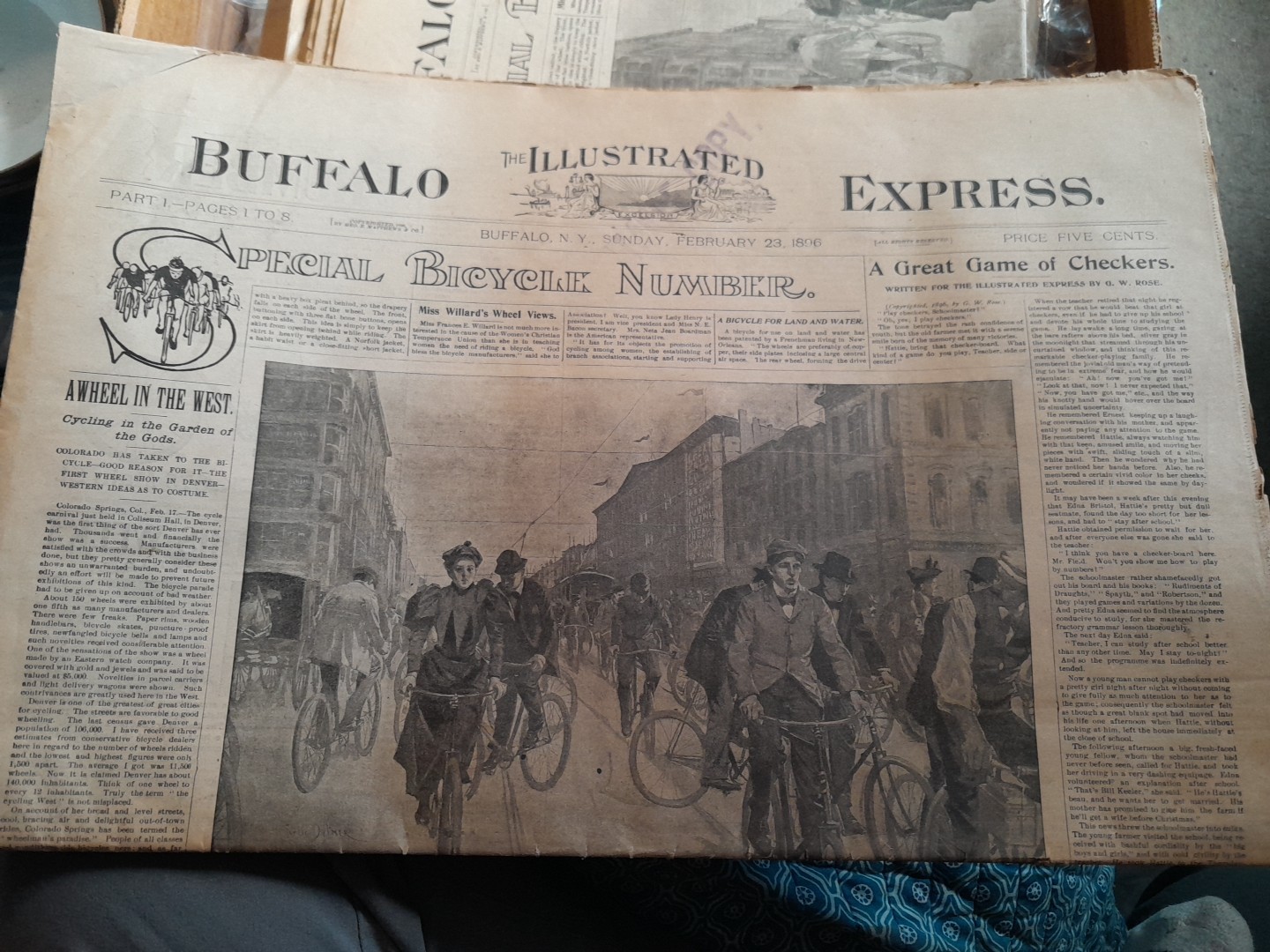 1896 Buffalo Express Sunday Feb 23 Newspaper Sample Copy 1896 Buffalo Express Sunday Feb 23 Newspaper Sample Copy