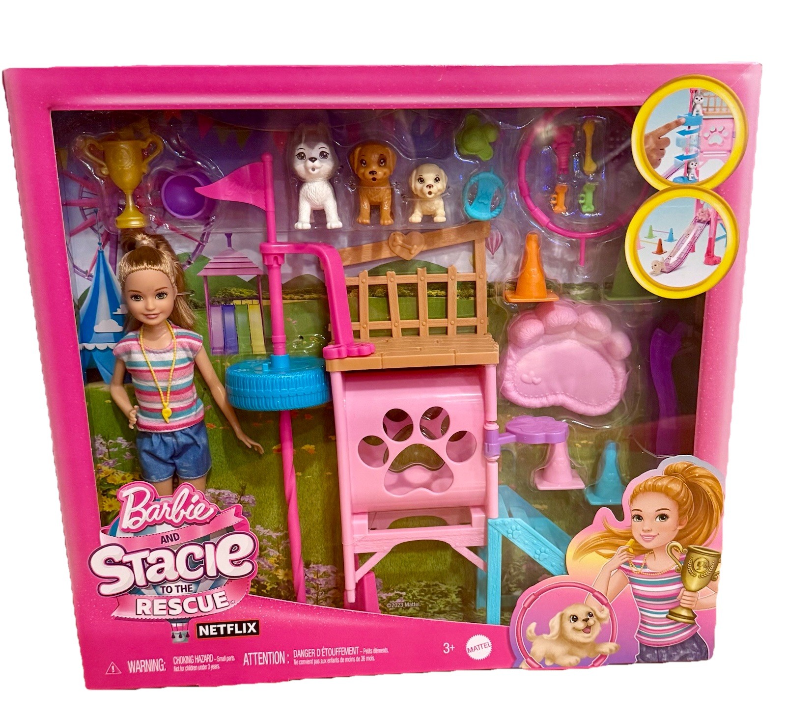 Barbie and Stacie to the Rescue Puppy Playground Playset Doll Toy New with Box Barbie and Stacie to the Rescue Puppy Playground Playset Doll Toy New with Box