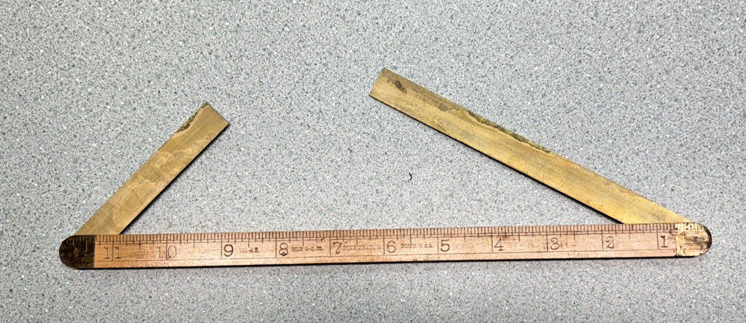 Vintage C-S Chapin No. 42 Boxwood Brass Ship Carpenter\'s Rule Double Bevels NICE Vintage C-S Chapin No. 42 Boxwood Brass Ship Carpenter\'s Rule Double Bevels NICE