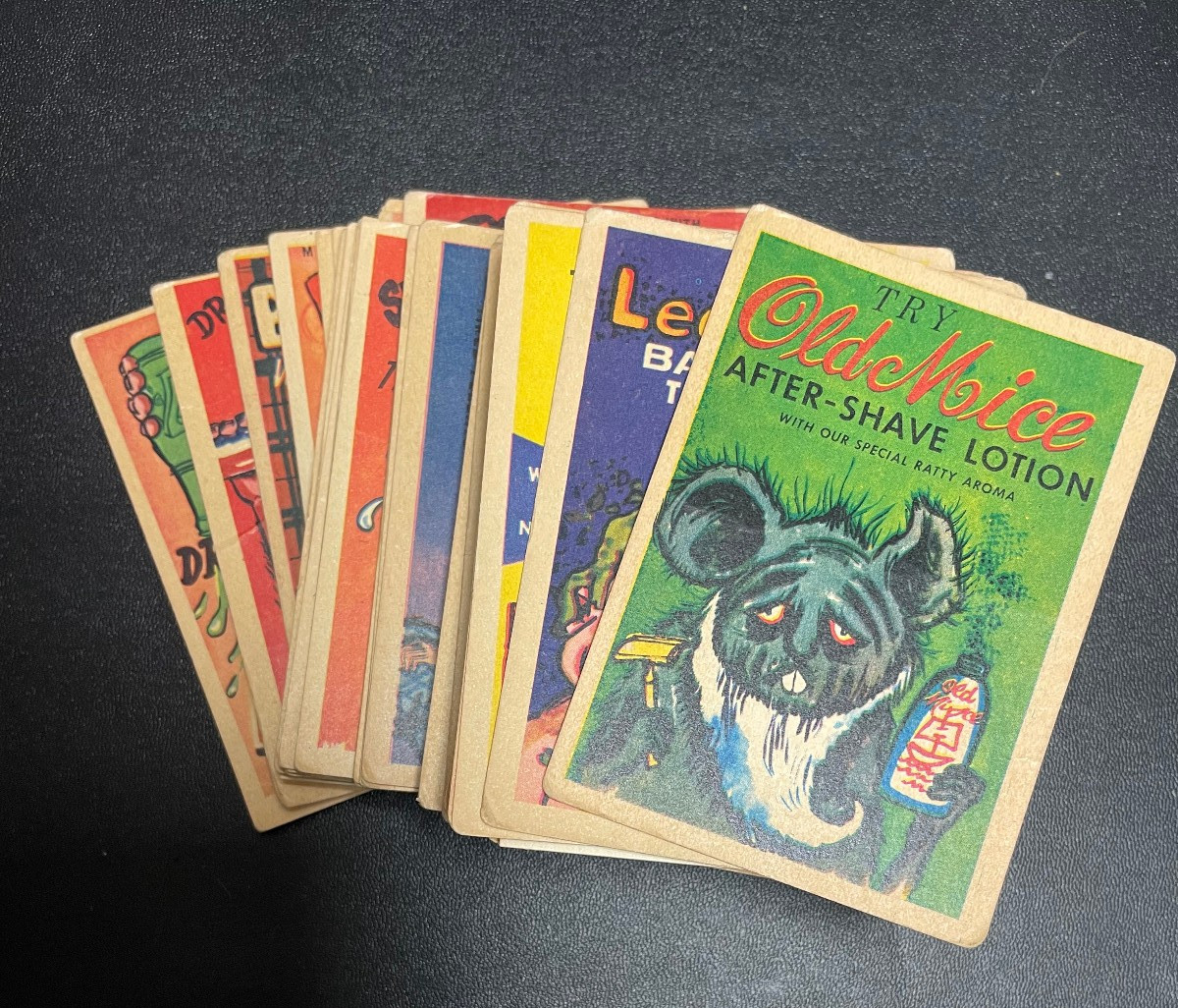 1960-1962 Leaf Foney Ads Mr Foney\'s Funnies Complete 72 Card Set VG EX 1960-1962 Leaf Foney Ads Mr Foney\'s Funnies Complete 72 Card Set VG EX