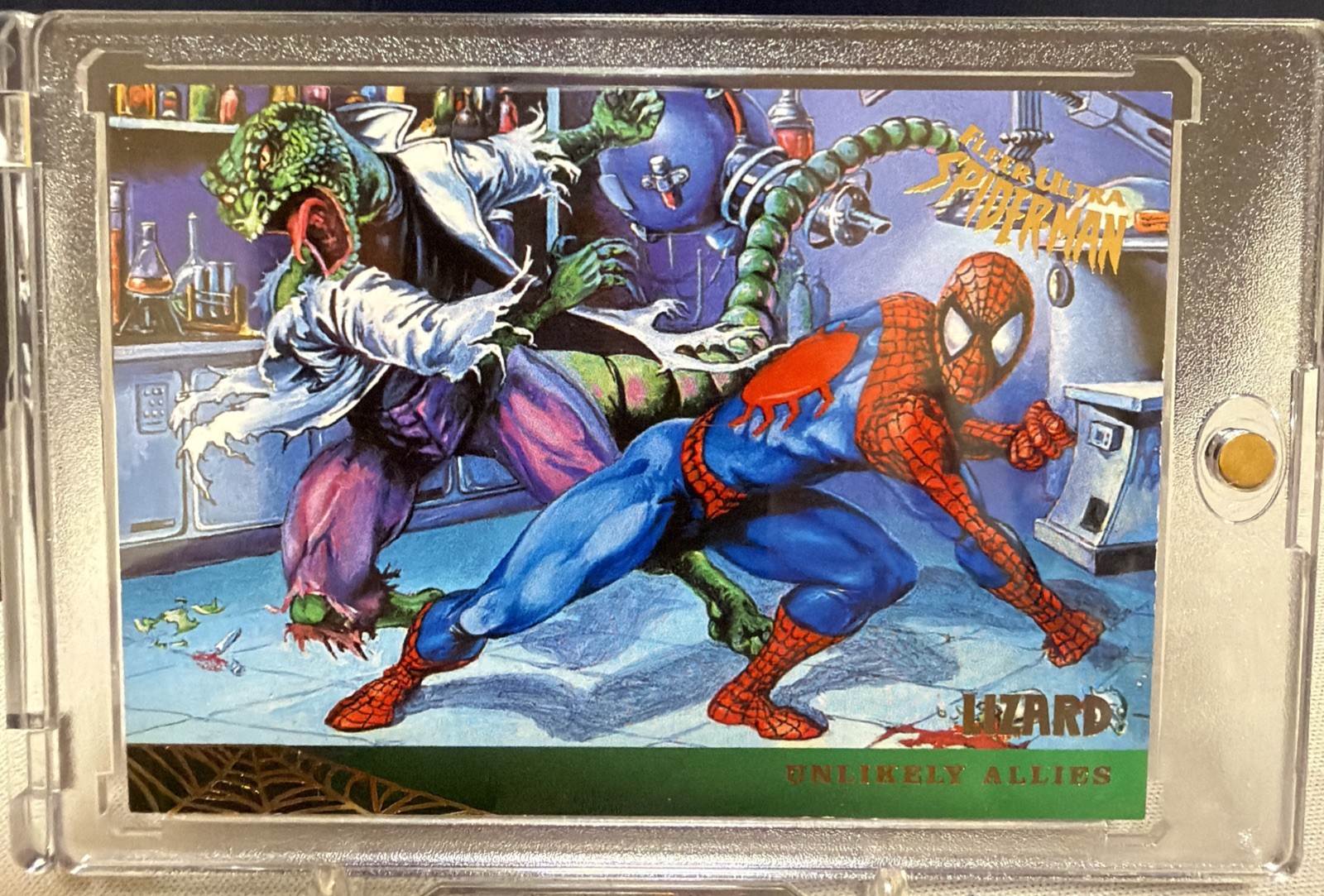 1995 Fleer Spider-Man #131 Lizard - Gold Limited Parallel RARE Vintage POP🔥🔥 1995 Fleer Spider-Man #131 Lizard - Gold Limited Parallel RARE Vintage POP🔥🔥