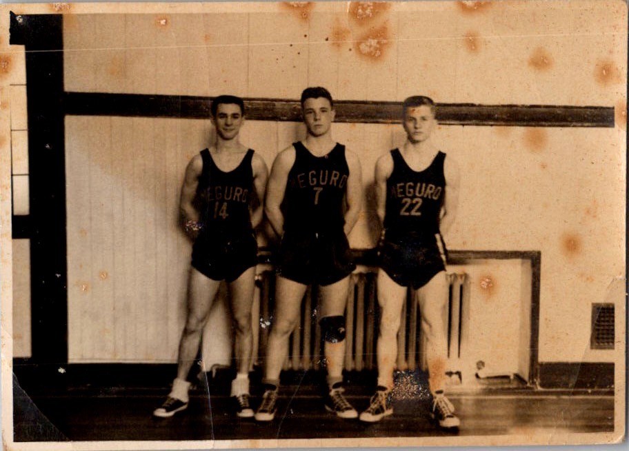 Vintage 1930s 1940s Sepia Photo Basketball Team EGURO Sports Gym Snapshot Vintage 1930s 1940s Sepia Photo Basketball Team EGURO Sports Gym Snapshot