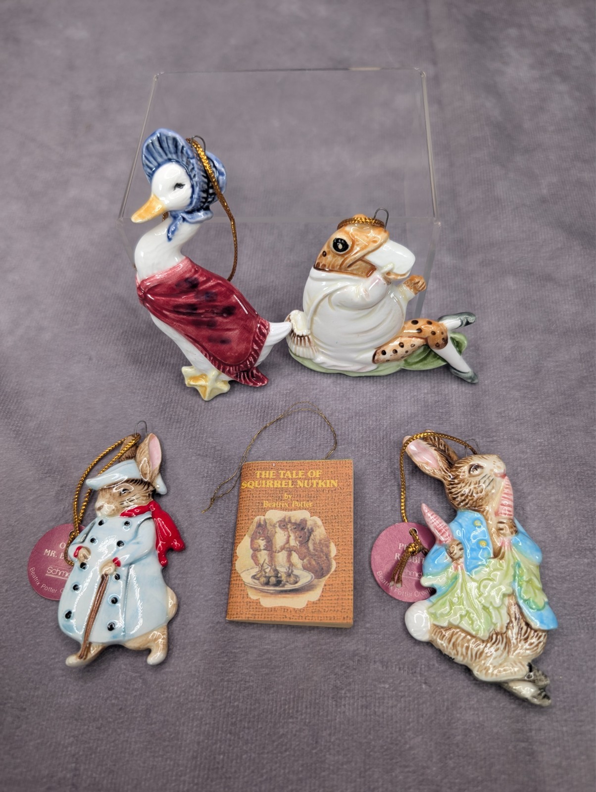 Vintage Schmid Beatrix Potter Ornaments - Lot of 5