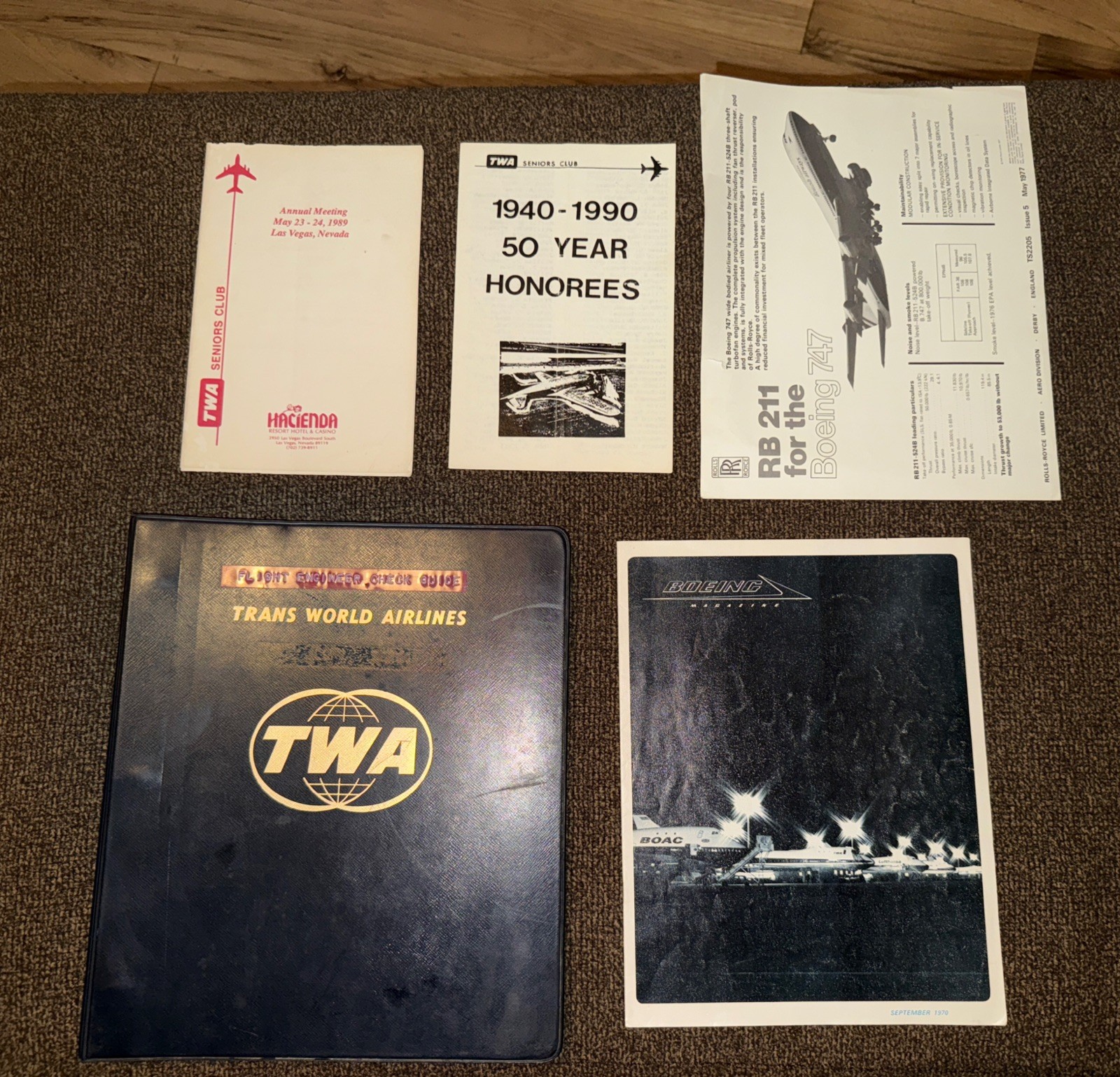 TWA 707 FLIGHT ENGINEER CHECK GUIDE BOOK w Cool Extras Late 60s Early 70s TWA 707 FLIGHT ENGINEER CHECK GUIDE BOOK w Cool Extras Late 60s Early 70s