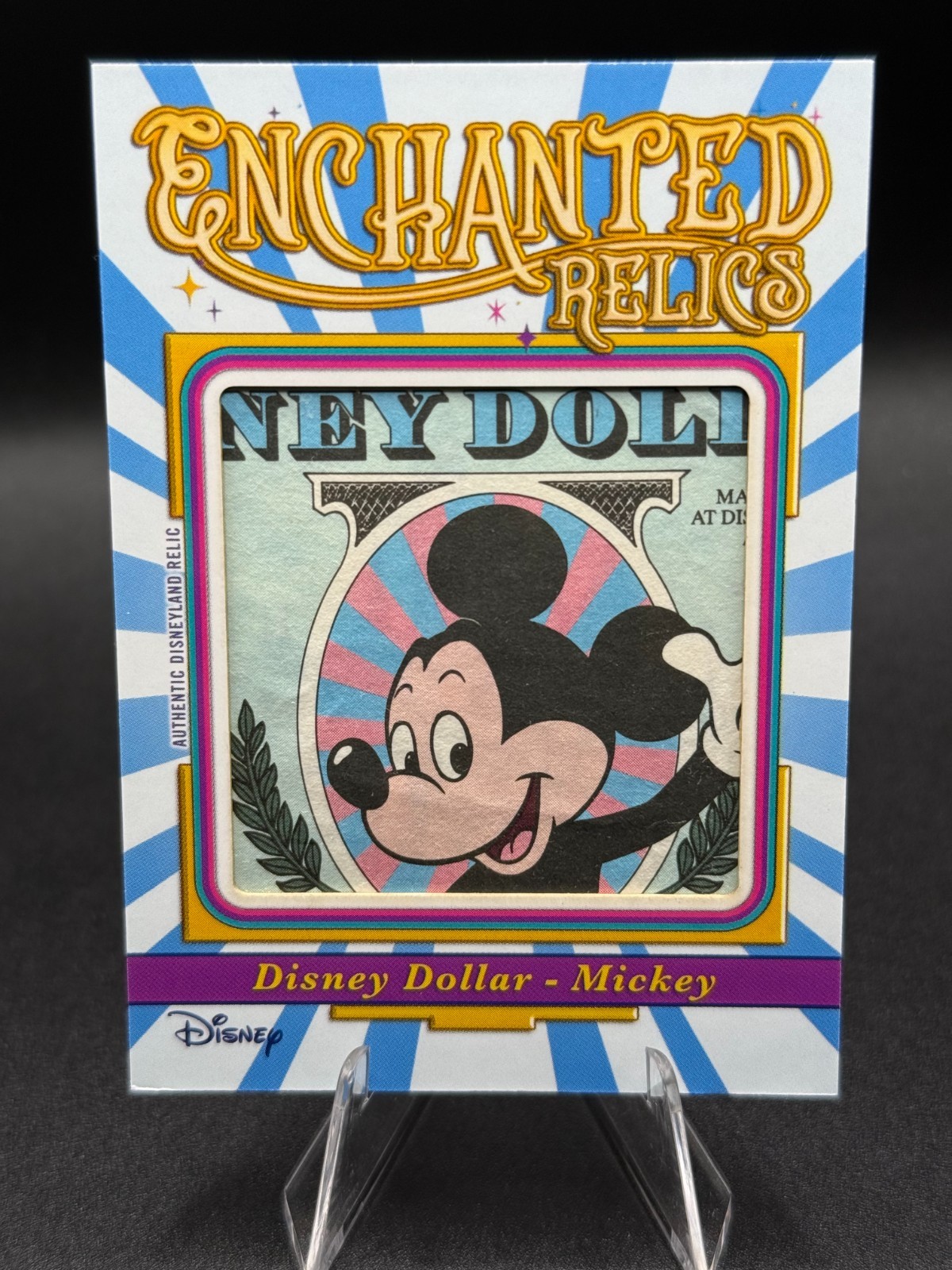 2025 Topps Disneyland 70th Anniversary #ER-DDM Relic Disney Dollar Mickey Mouse 2025 Topps Disneyland 70th Anniversary #ER-DDM Relic Disney Dollar Mickey Mouse