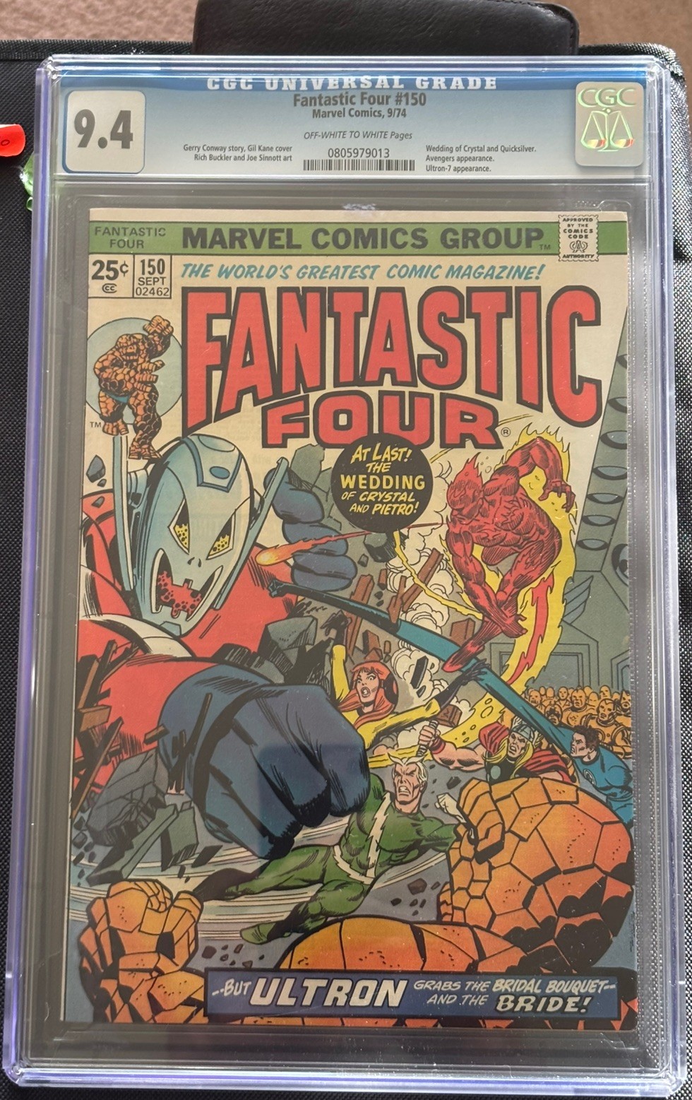 FANTASTIC FOUR #150 CGC 9.4 1974 Key  ULTRON avengers 