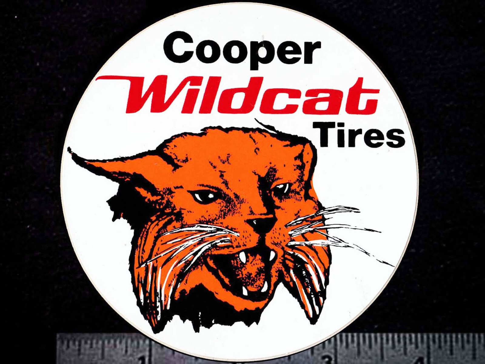 COOPER Wildcat Tires - Original Vintage 1960\'s 70\'s Racing Decal/Sticker COOPER Wildcat Tires - Original Vintage 1960\'s 70\'s Racing Decal/Sticker