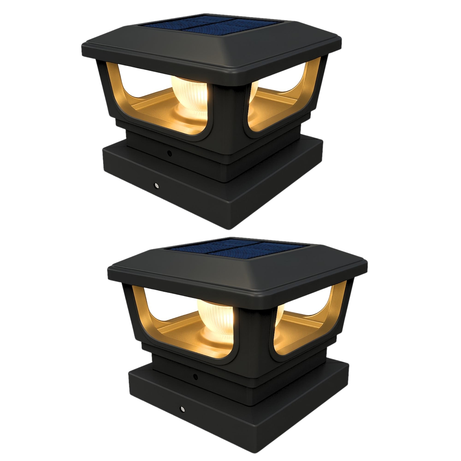 Solar Post Cap Lights for 3x3, 4X4 Posts - White Fence Deck Lights with Const... Solar Post Cap Lights for 3x3, 4X4 Posts - White Fence Deck Lights with Const...