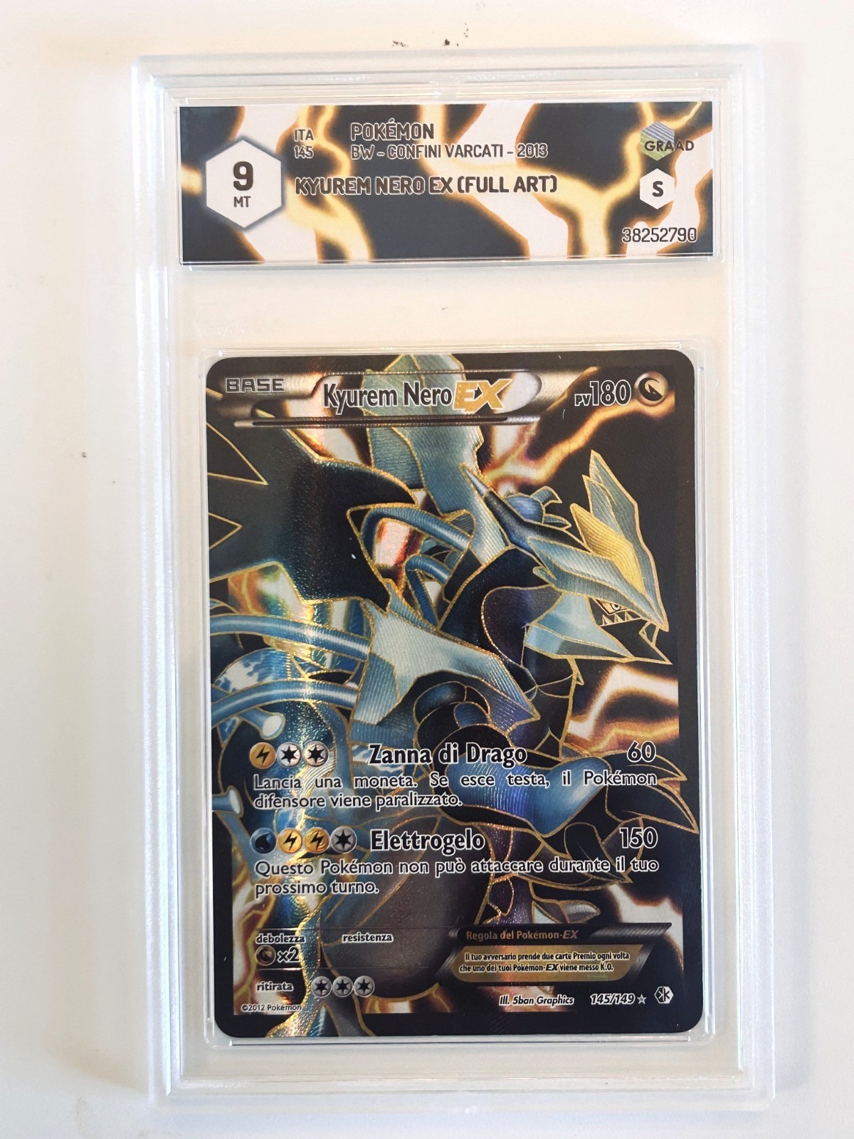Pokemon - Black Kyurem EX (BCR 145) GRADE 9