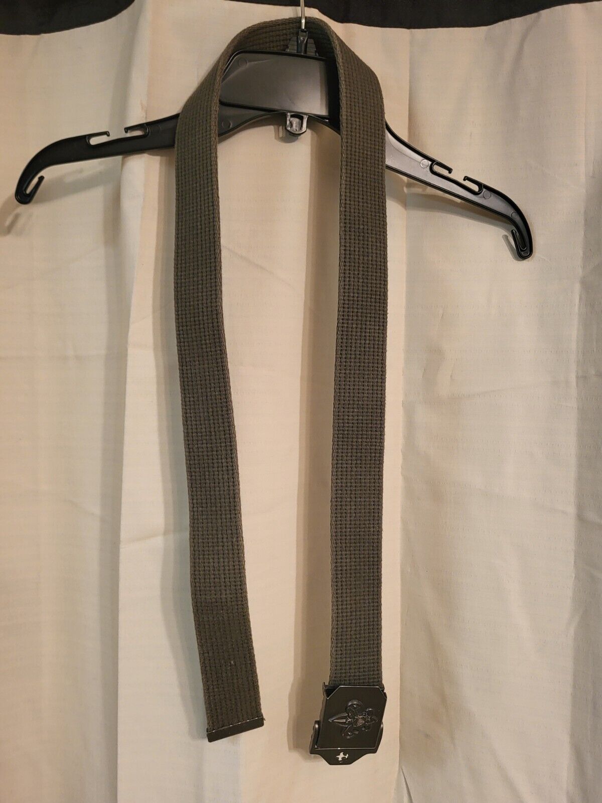 Boy Scout Boys Green Nylon Adjustable Buckle Uniform Belt 40 Inches Long (A12)