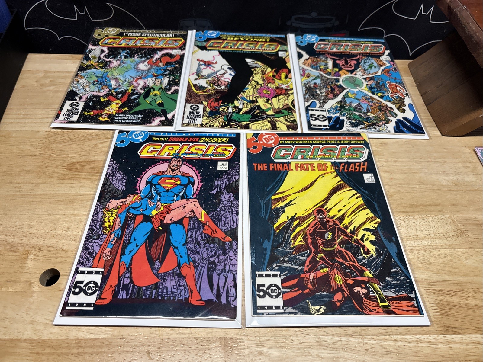 1985-86 DC Crisis on Infinite Earths Lot Of 5 # 1 -3 7-8  VG-VF.  Gemini Shipped