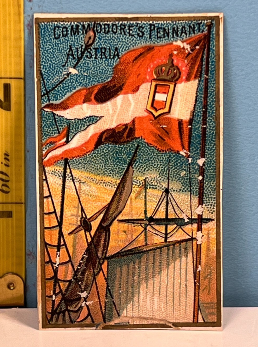 1888 Allen & Ginter Naval Flags N17 Commodore's Pennant Austria