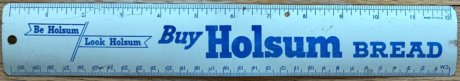 Vintage Holsum Bread Metal Ruler Promo Collectible