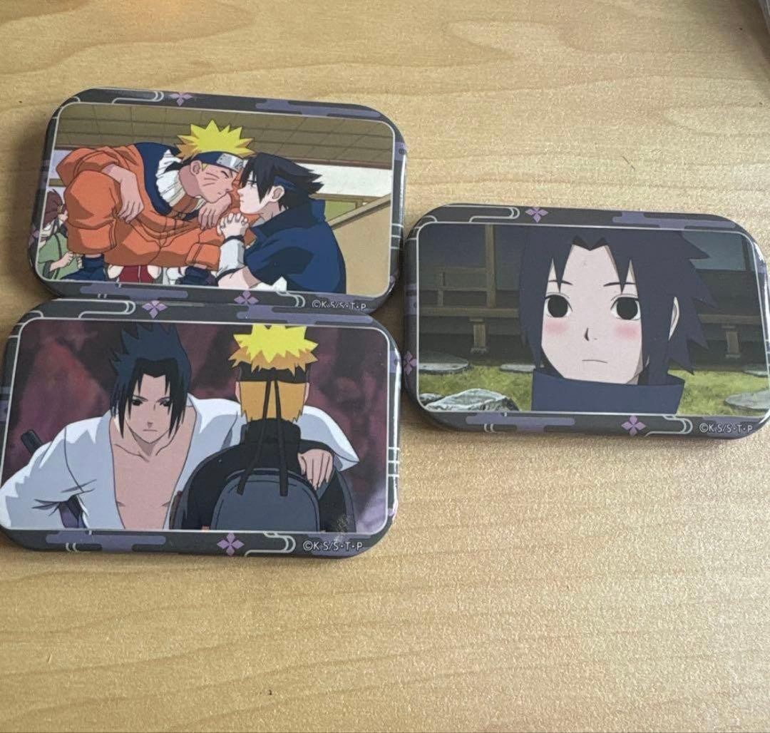 NARUTO Birthday Sasuke Square Can Badge