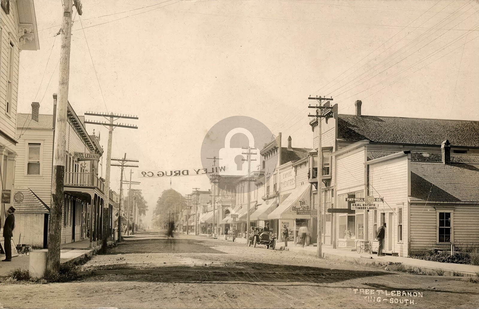 Lebanon OR Oregon Street View RPPC Photo Postcard COPY