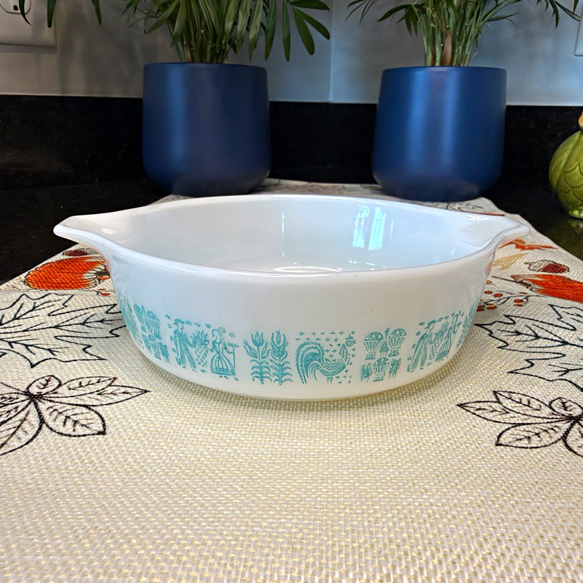 Pyrex 471 Amish Butterprint Casserole Dish w/out Lid #4