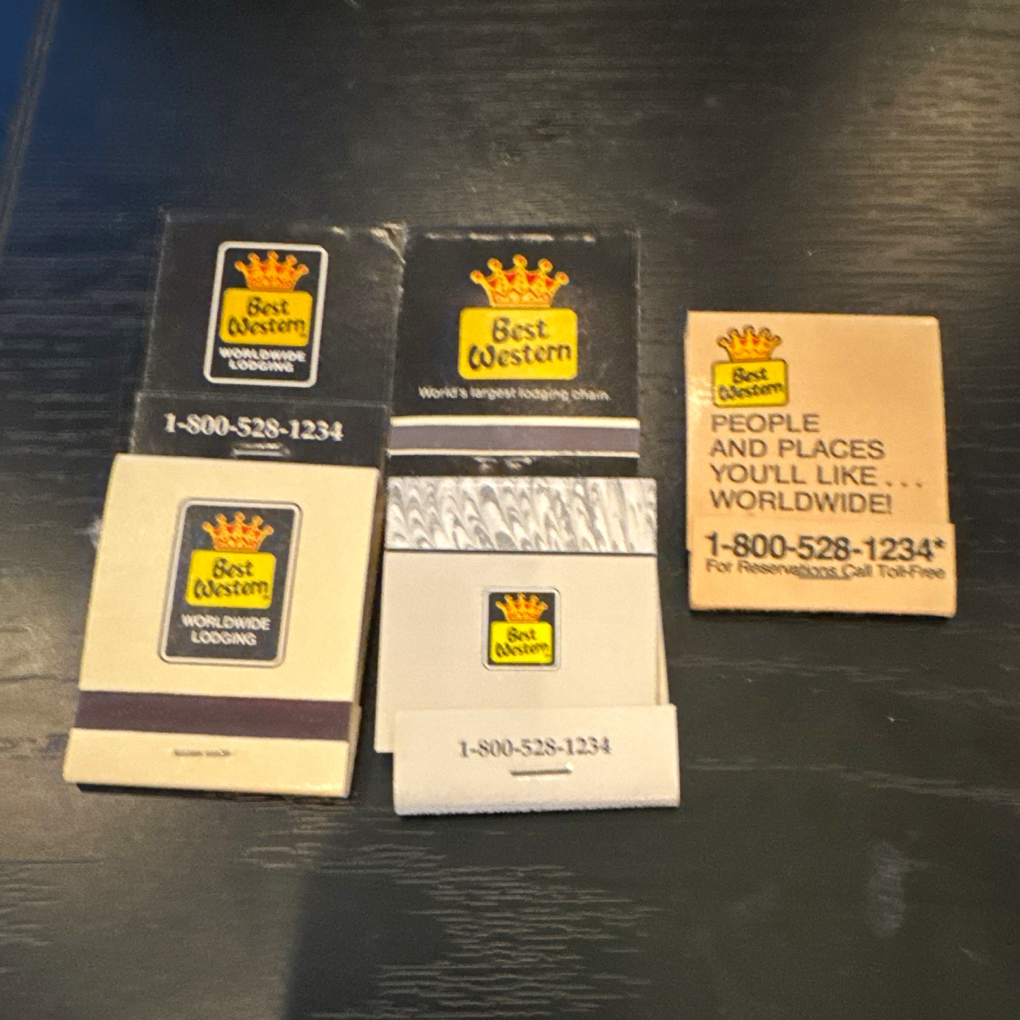 Vintage Best Western Worldwide Lodging Hotel Matchbooks Lot of 4