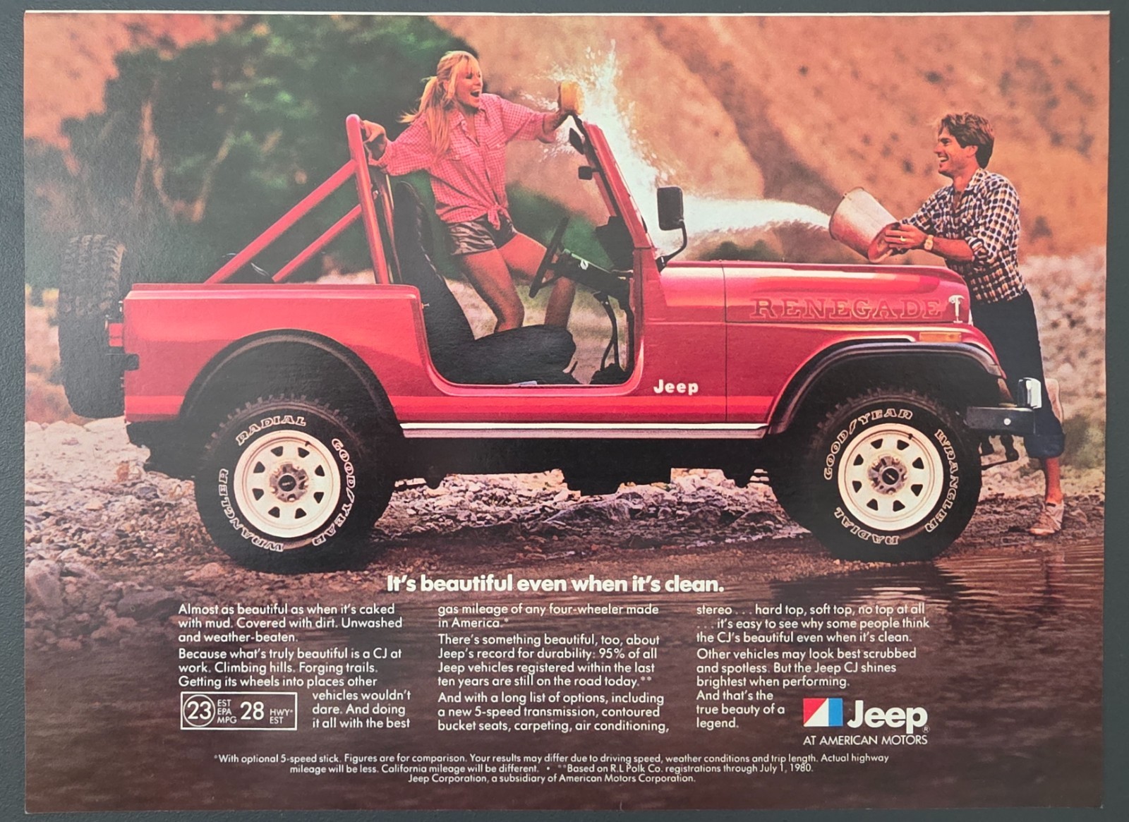 1982 PRINT AD Jeep CJ Renegade \