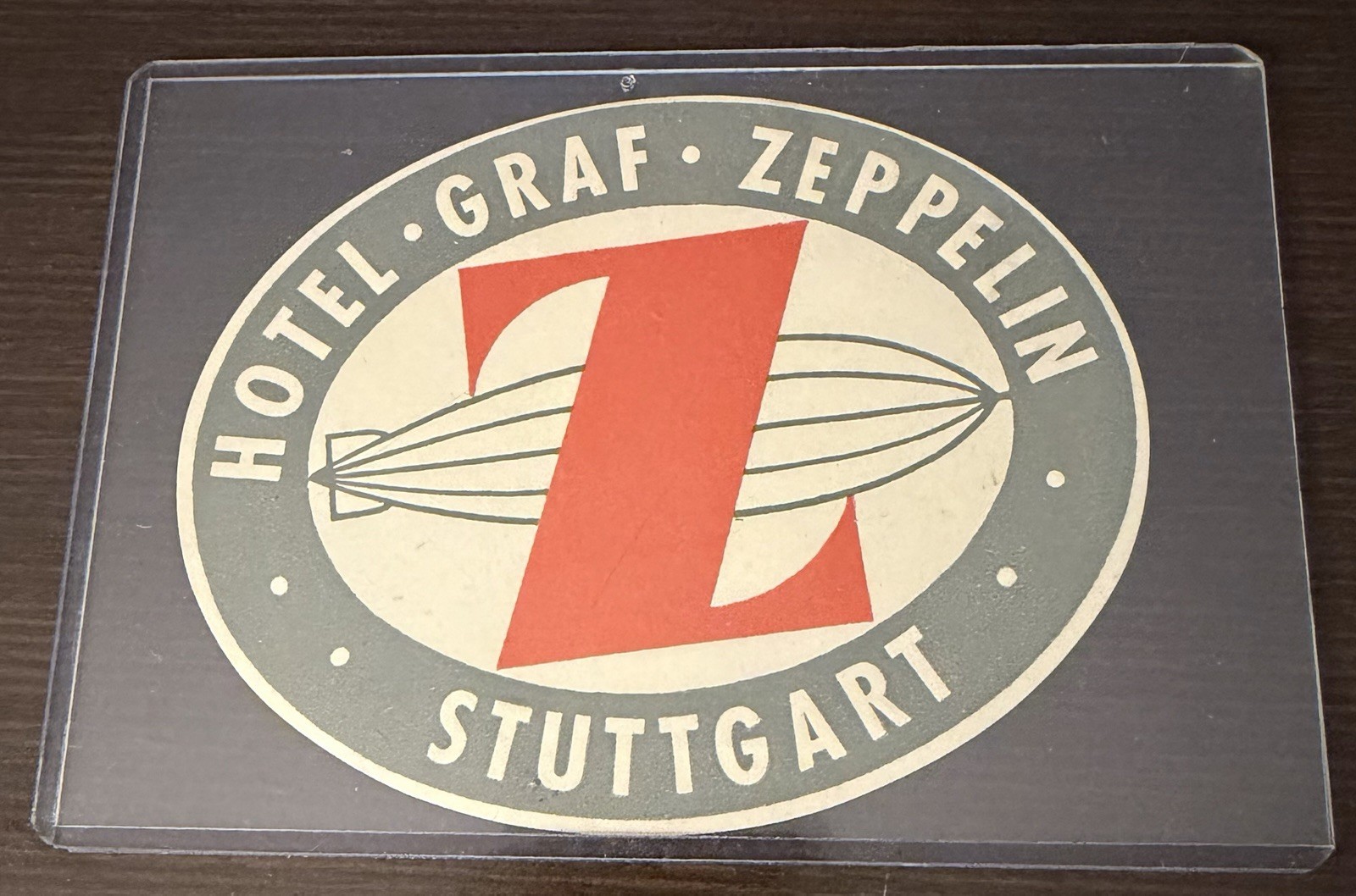 Vintage Air Baggage Oval Label Tag Graf Zeppelin Hotel Stuttgart Germany Mint Vintage Air Baggage Oval Label Tag Graf Zeppelin Hotel Stuttgart Germany Mint