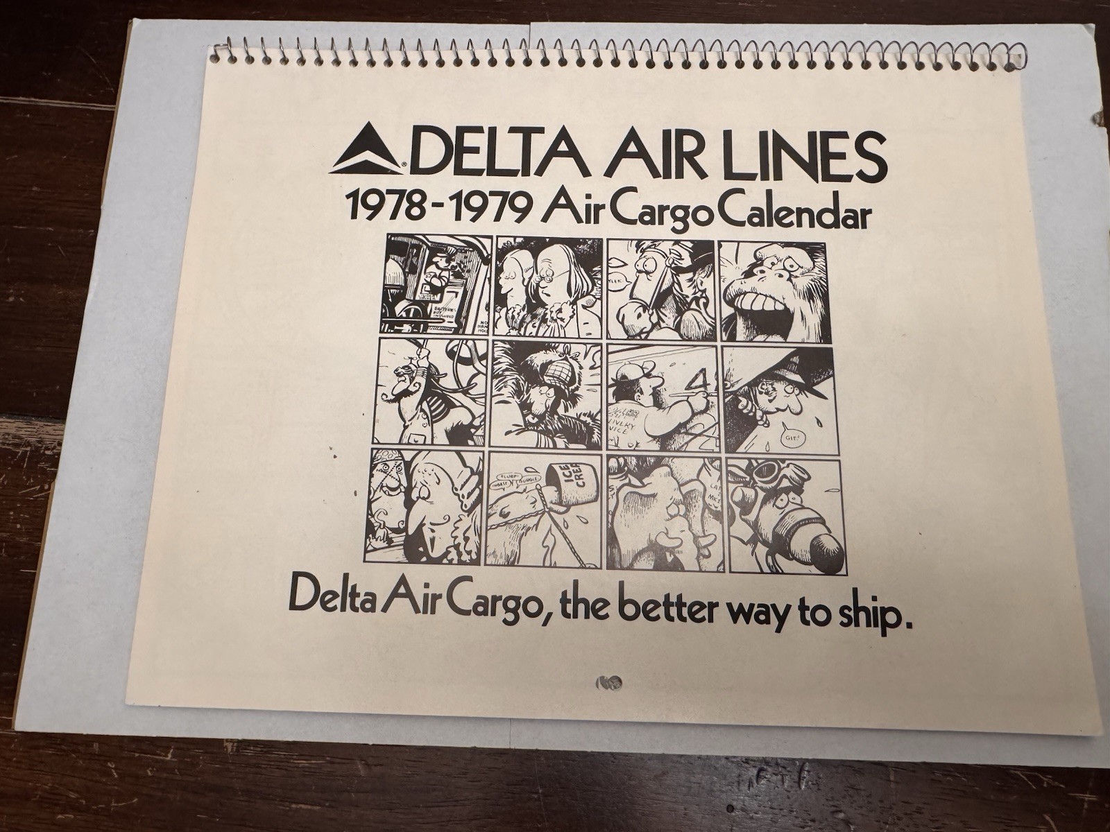 1978-1979 DELTA AIR LINES Air Cargo Calendar Comic Strip Cartoon Rare 1978-1979 DELTA AIR LINES Air Cargo Calendar Comic Strip Cartoon Rare