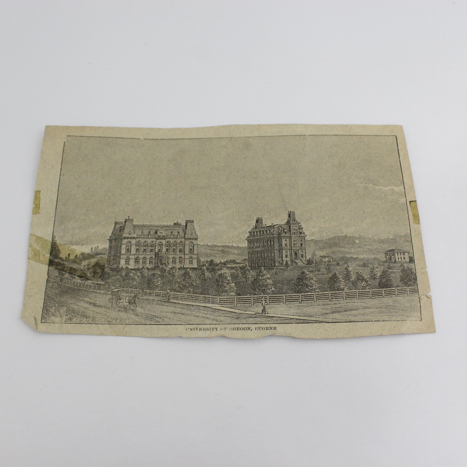 Early University Of Oregon Eugene Campus View Small Lithograph Print UO Early University Of Oregon Eugene Campus View Small Lithograph Print UO