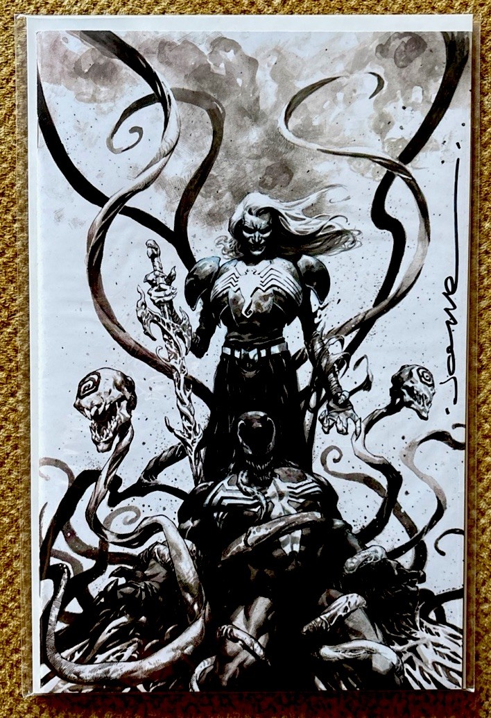 KING IN BLACK #2 EXCLUSIVE JEROME OPENA B/W Virgin - SIGNED W/ COA KNULL VENOM KING IN BLACK #2 EXCLUSIVE JEROME OPENA B/W Virgin - SIGNED W/ COA KNULL VENOM