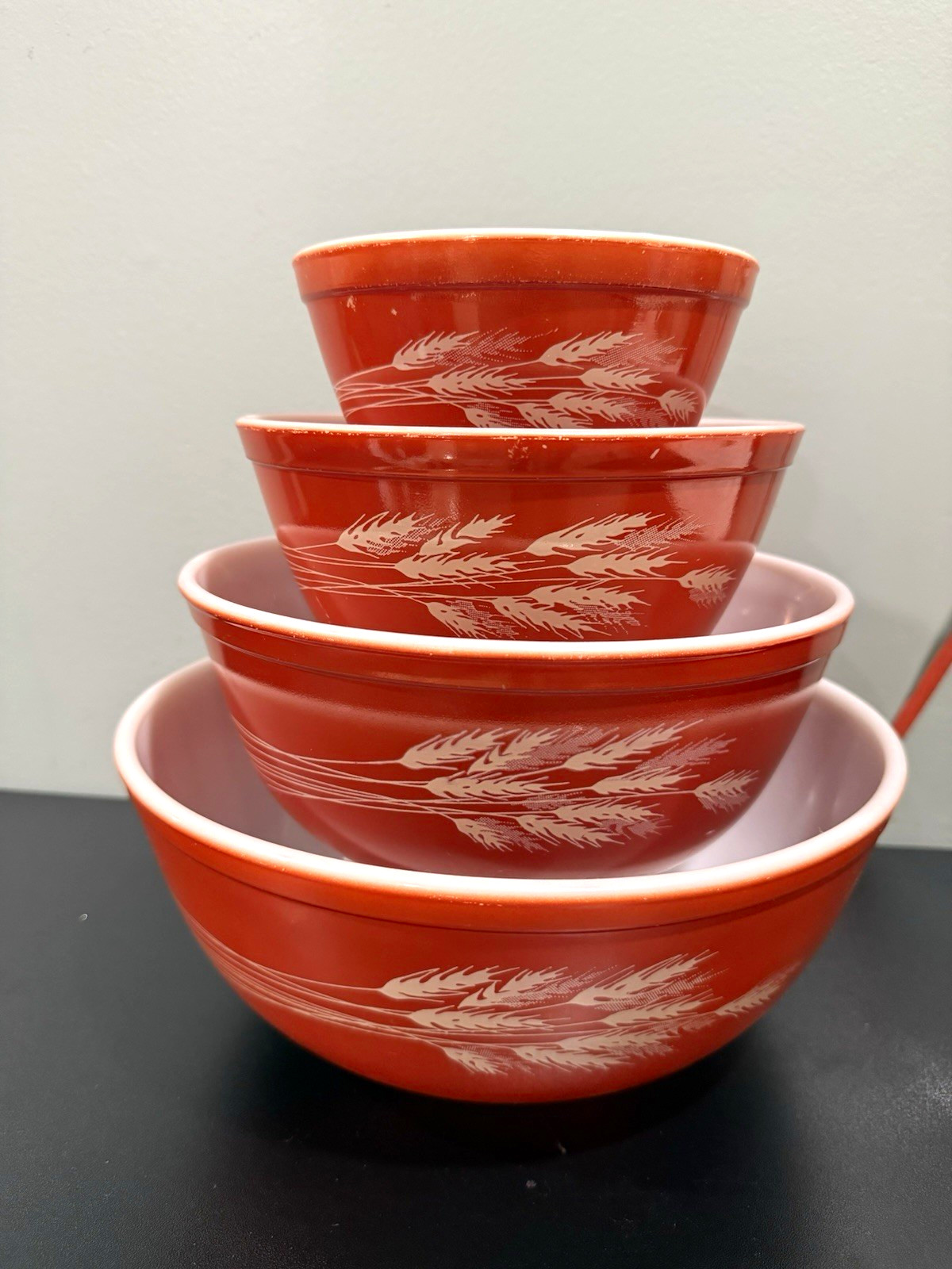 1970s 1980s Vintage Pyrex Autumn Harvest Mixing Bowl Set of 4