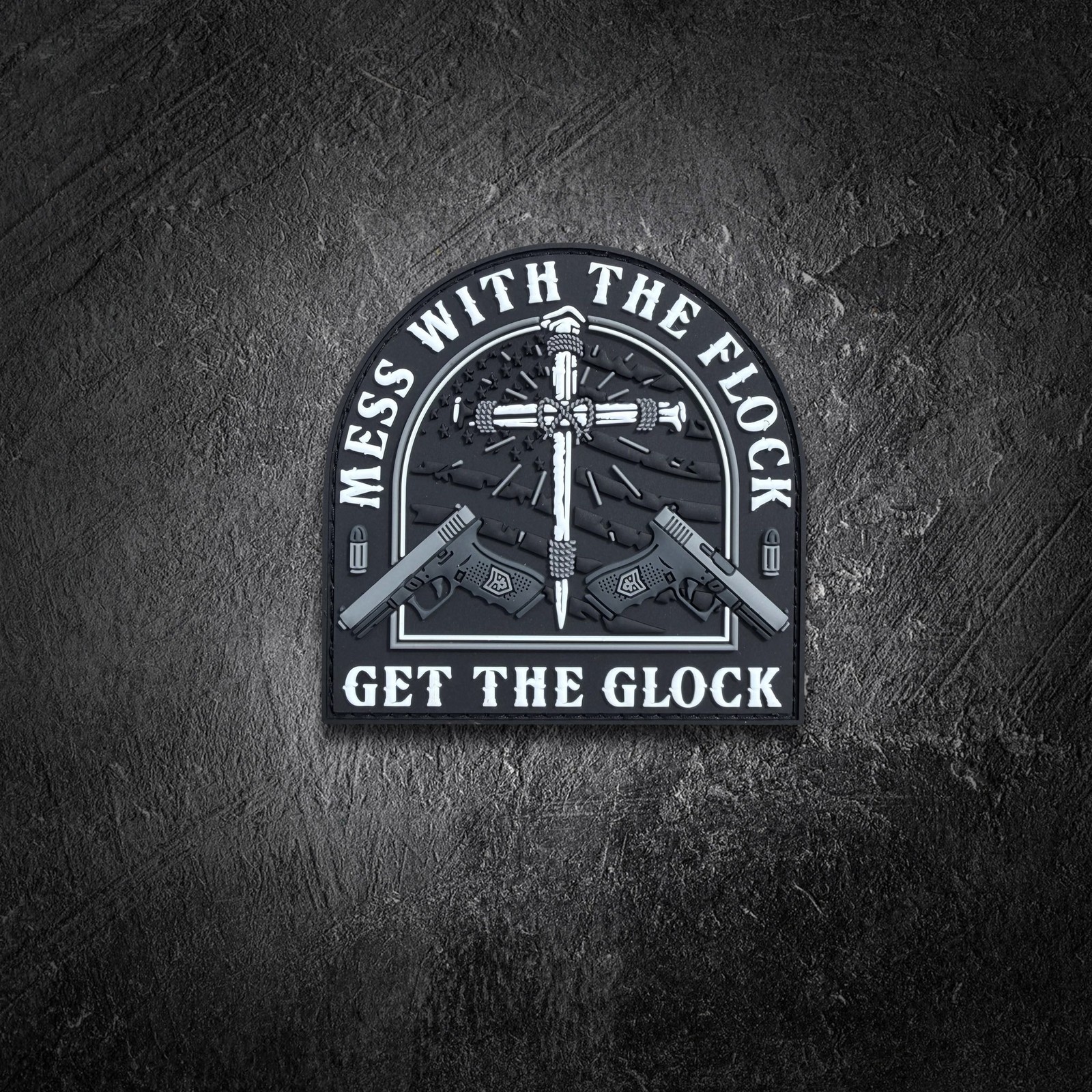 Mess with the Flock Get the Glock PVC Morale Patch