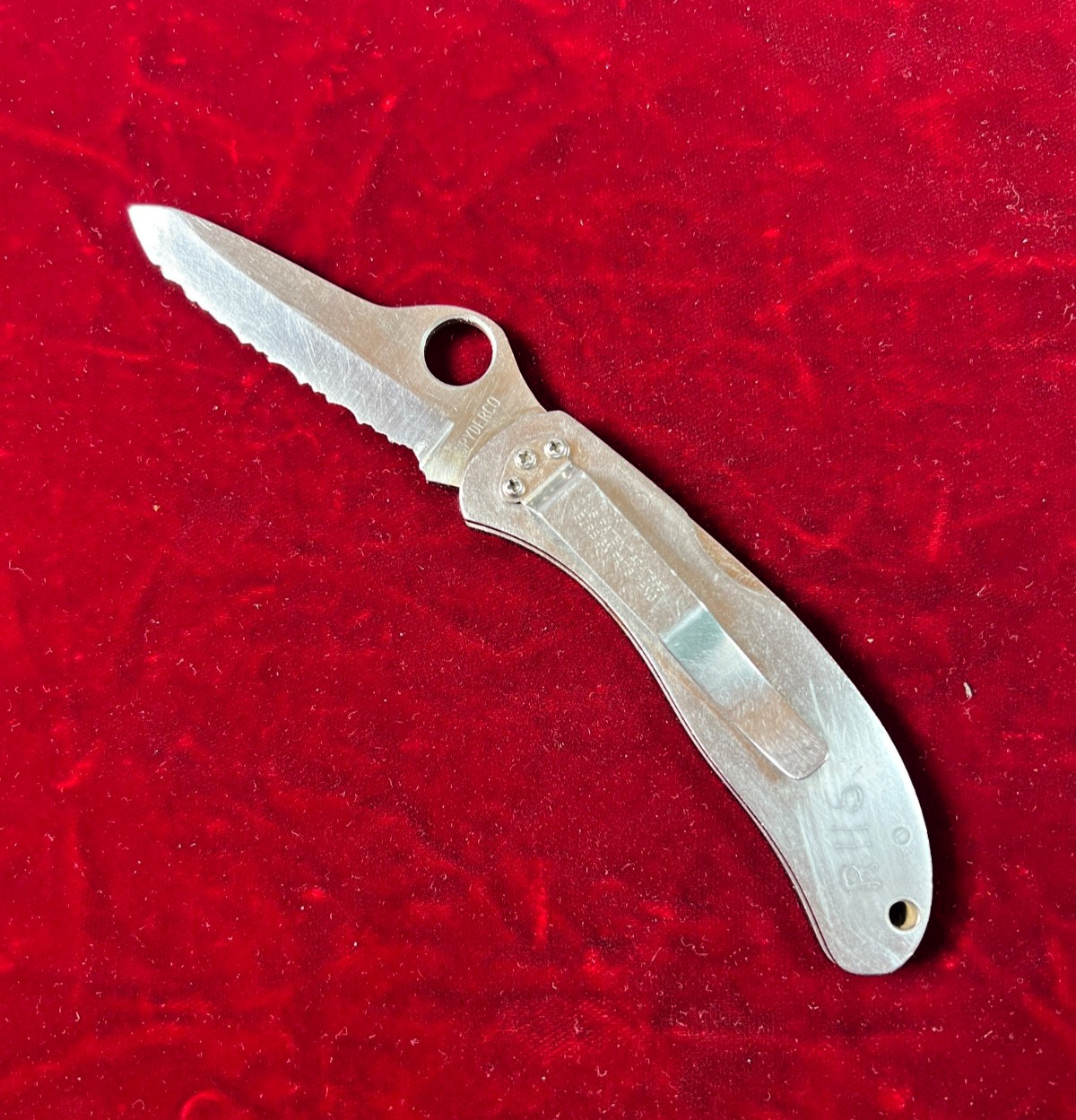 Vintage 80\'s 1st Gen Spyderco 1003 Hunter Serrated Blade Rare Left Hand #10
