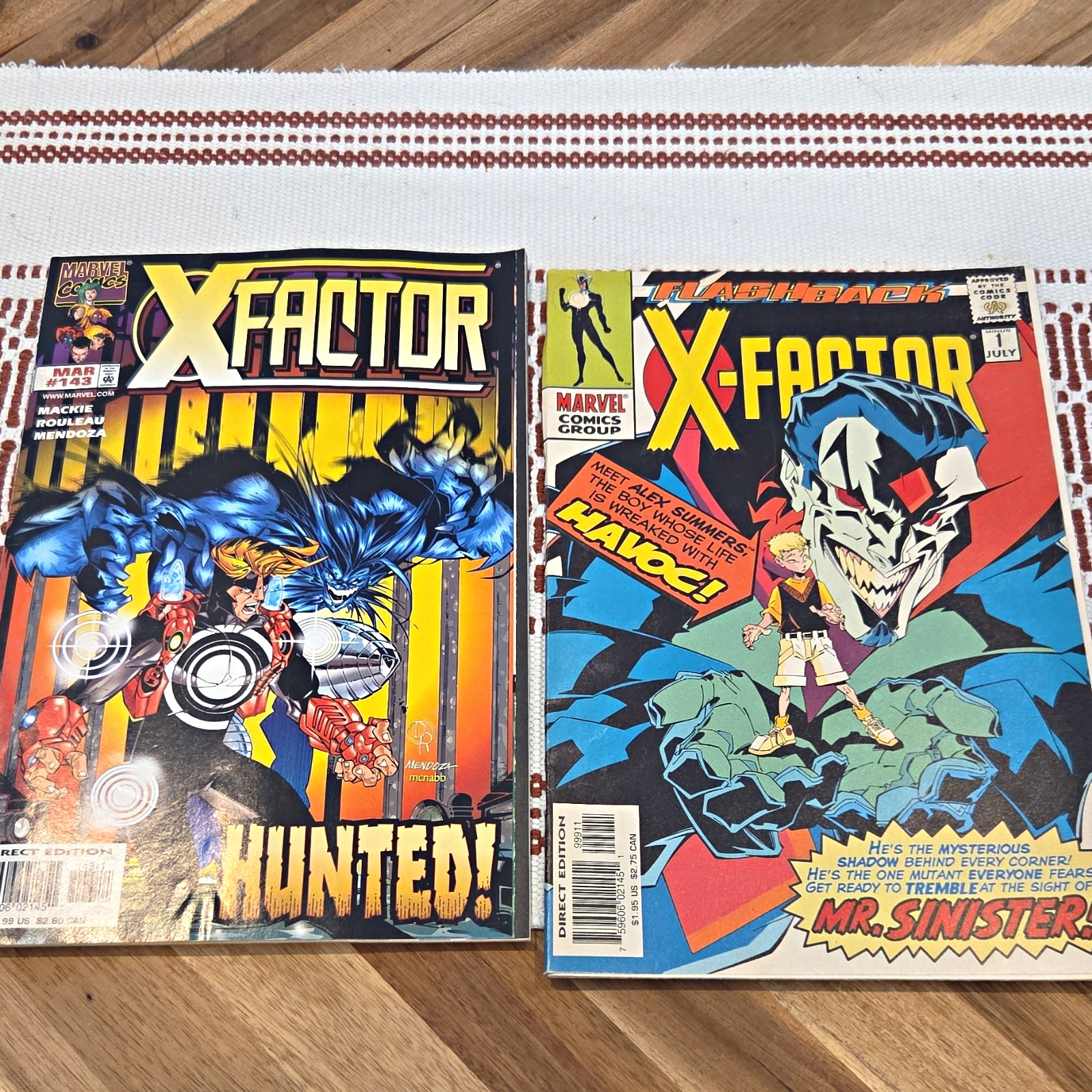 Marvel Comics X-Factor #1 Direct Edition Comic Book Lot of 2 Mr. Sinister
