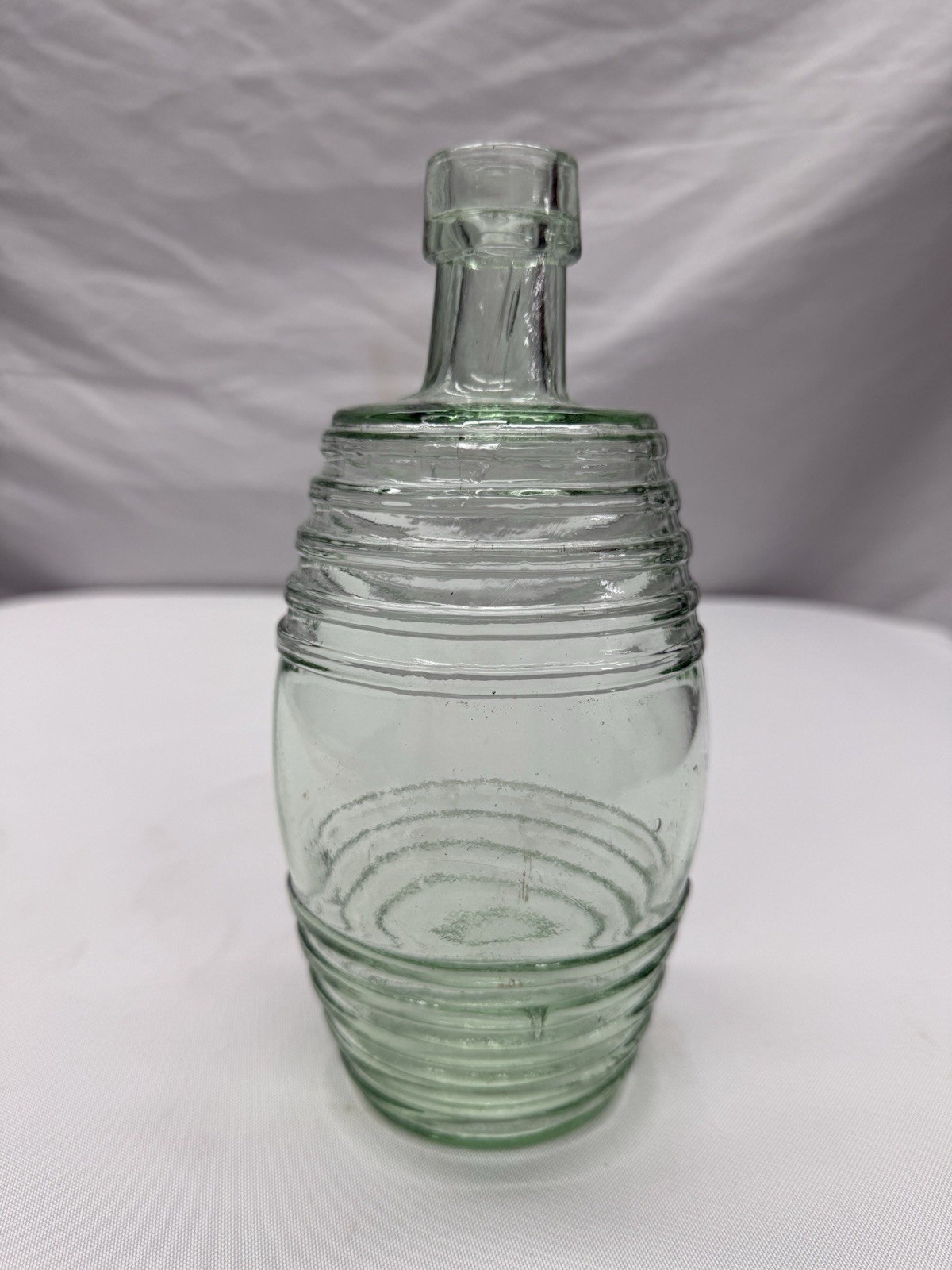 Antique 1800's Aqua Green Barrel Whiskey Bottle Antique 1800's Aqua Green Barrel Whiskey Bottle