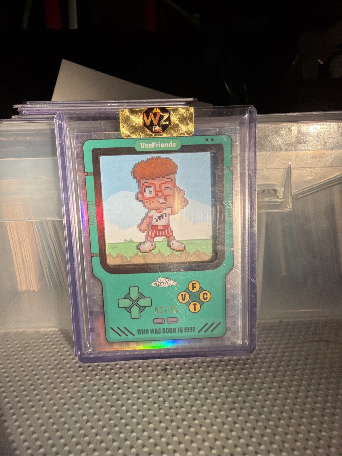 2025 VeeFriends Topps Chrome Who Was Born In 1997 Game On Green 3/25 2025 VeeFriends Topps Chrome Who Was Born In 1997 Game On Green 3/25