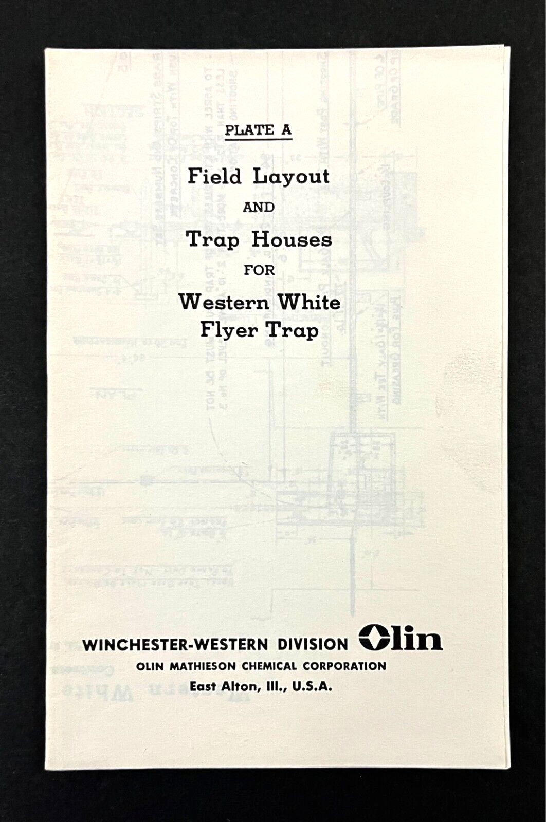 1960s Winchester Olin Plate A Western Field Layout Trap Houses Vintage Diagrams 1960s Winchester Olin Plate A Western Field Layout Trap Houses Vintage Diagrams